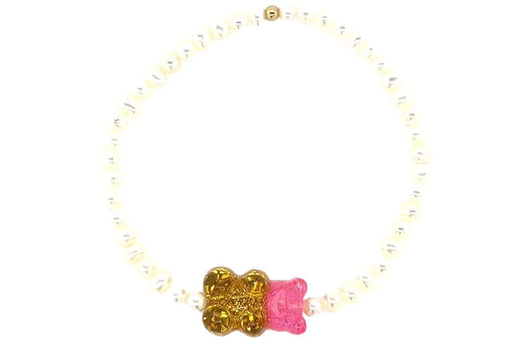 Ombre Gummy Bear with Pearl Bracelets