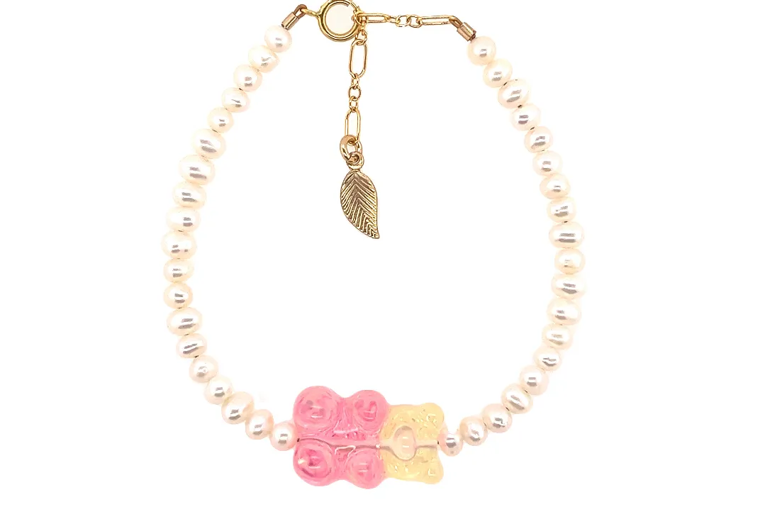 Ombre Gummy Bear with Pearl Bracelets