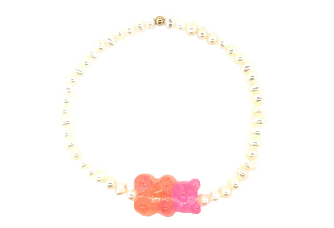 Ombre Gummy Bear with Pearl Bracelets