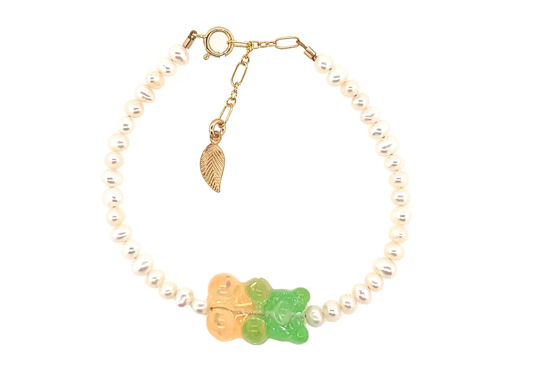 Ombre Gummy Bear with Pearl Bracelets