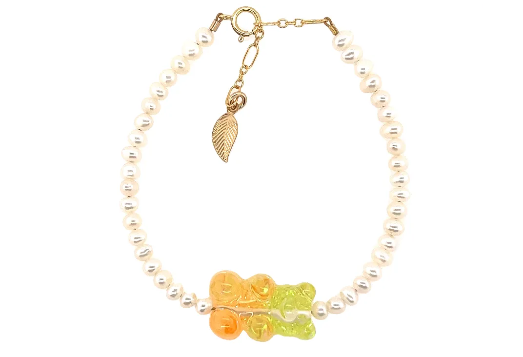 Ombre Gummy Bear with Pearl Bracelets