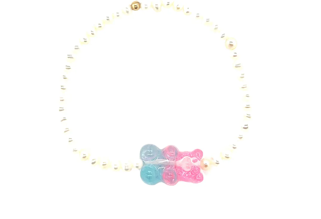 Ombre Gummy Bear with Pearl Bracelets