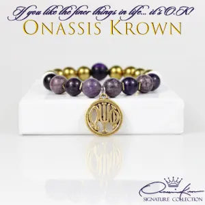 Omega Charm Bead Bracelet