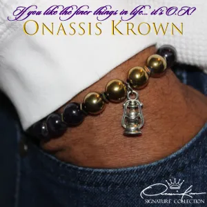Omega Fraternity Bead Bracelet