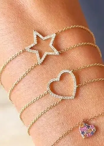 Open Star Diamond Bracelet (.17ct)