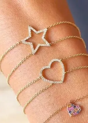 Open Star Diamond Bracelet (.17ct)