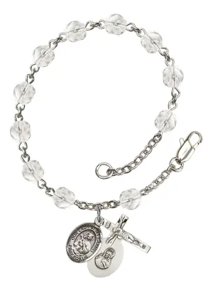 Our Lady of Mount Carmel Custom Birthstone Rosary Bracelet