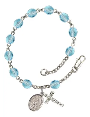 Our Lady of the Assumption Custom Birthstone Rosary Bracelet