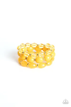 Paparazzi  High Tide Hammock - Yellow Bracelet