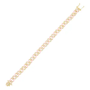 Pastel Enamel Chain Link Bracelet