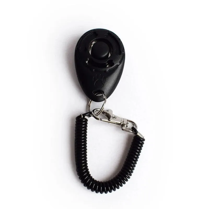 Pet Products Pet Cat Dog Training Clicker Plastic New Dogs Click Trainer Aid Adjustable Wrist Strap Sound Key Chain Dog Repeller