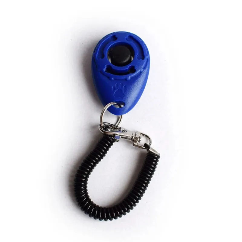 Pet Products Pet Cat Dog Training Clicker Plastic New Dogs Click Trainer Aid Adjustable Wrist Strap Sound Key Chain Dog Repeller