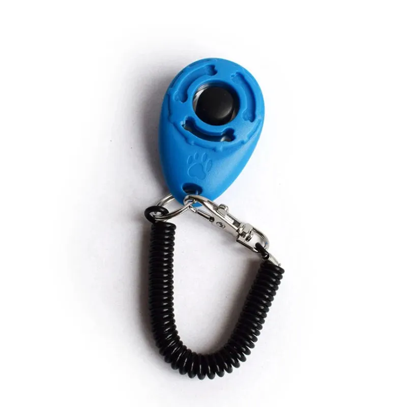 Pet Products Pet Cat Dog Training Clicker Plastic New Dogs Click Trainer Aid Adjustable Wrist Strap Sound Key Chain Dog Repeller