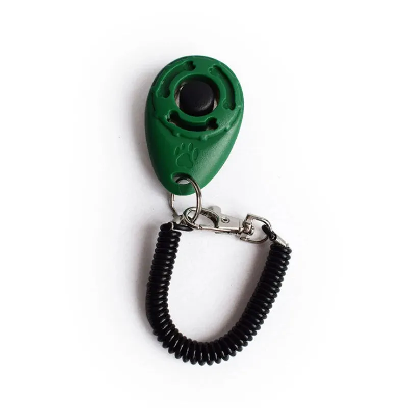 Pet Products Pet Cat Dog Training Clicker Plastic New Dogs Click Trainer Aid Adjustable Wrist Strap Sound Key Chain Dog Repeller
