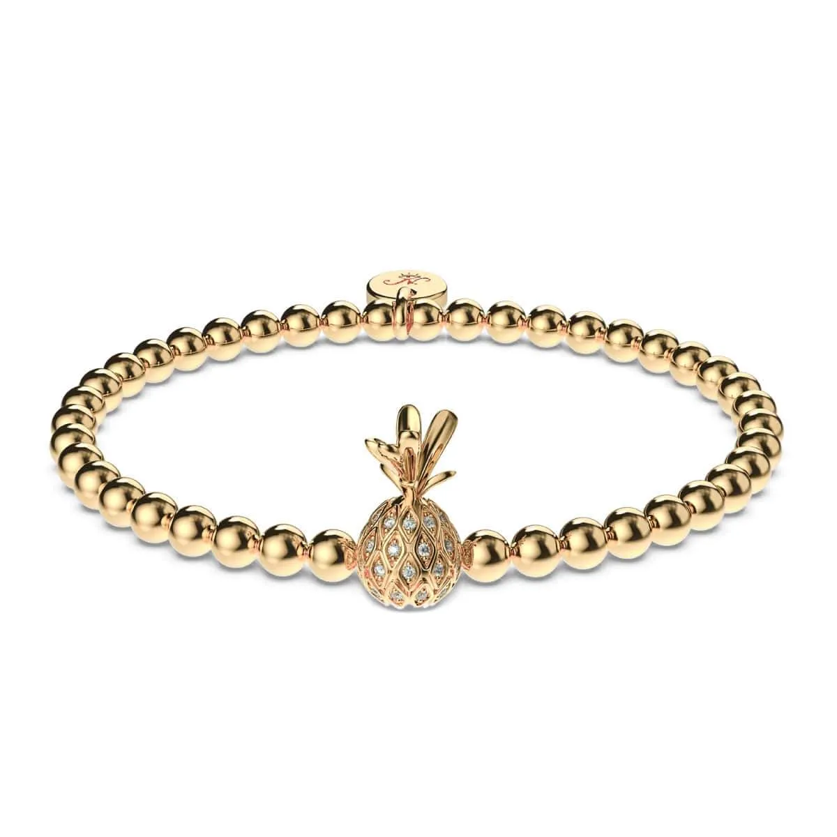 Piña Colada | 18k Gold | Crystal Pineapple Bracelet