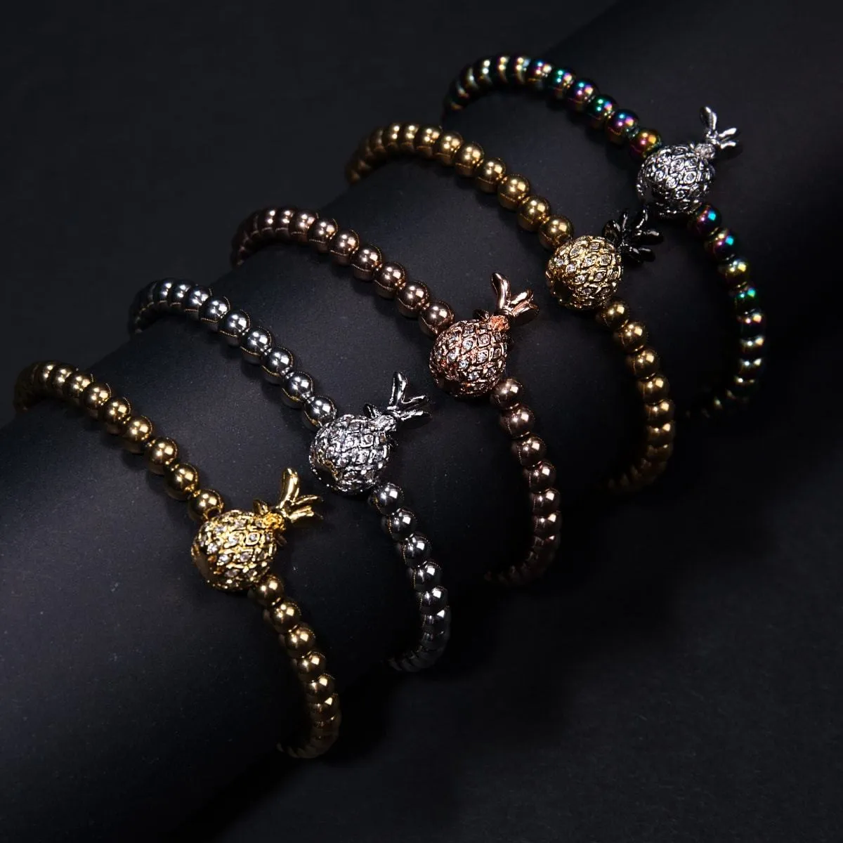 Piña Colada | 18k Gold | Crystal Pineapple Bracelet