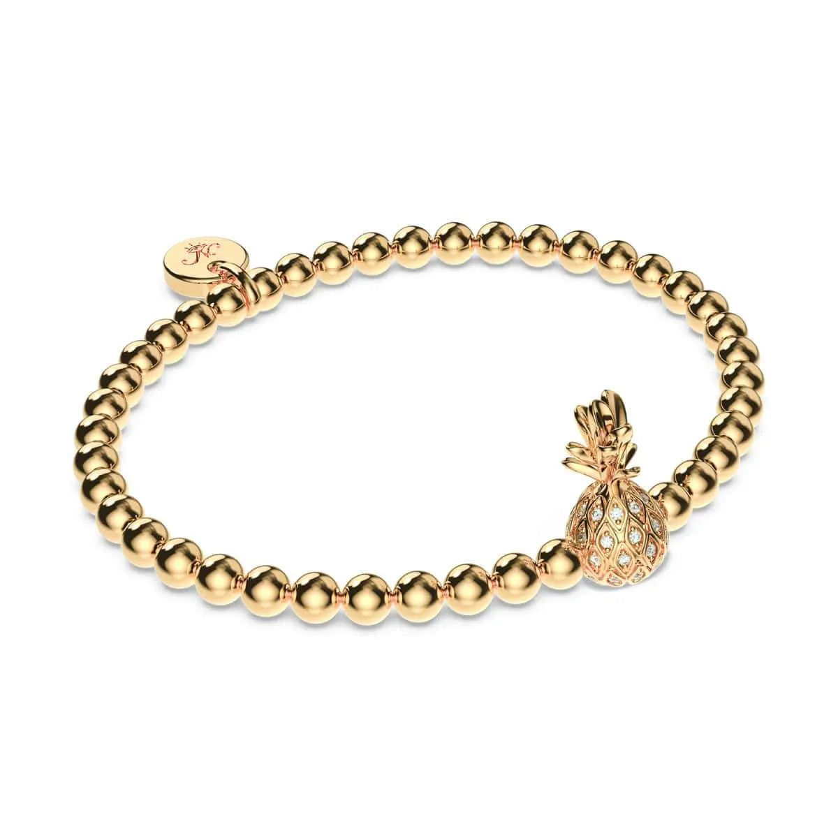 Piña Colada | 18k Gold | Crystal Pineapple Bracelet