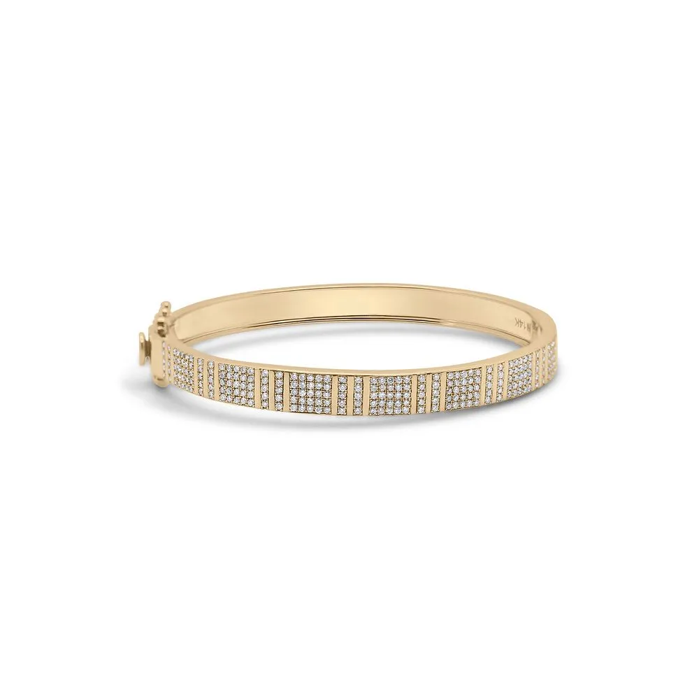 Pinstripe Strength Diamond Bangle Bracelet