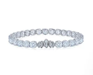 Platinum Signature Tiara Diamond Line Bracelet -B-15696-15-DIA-PLAT