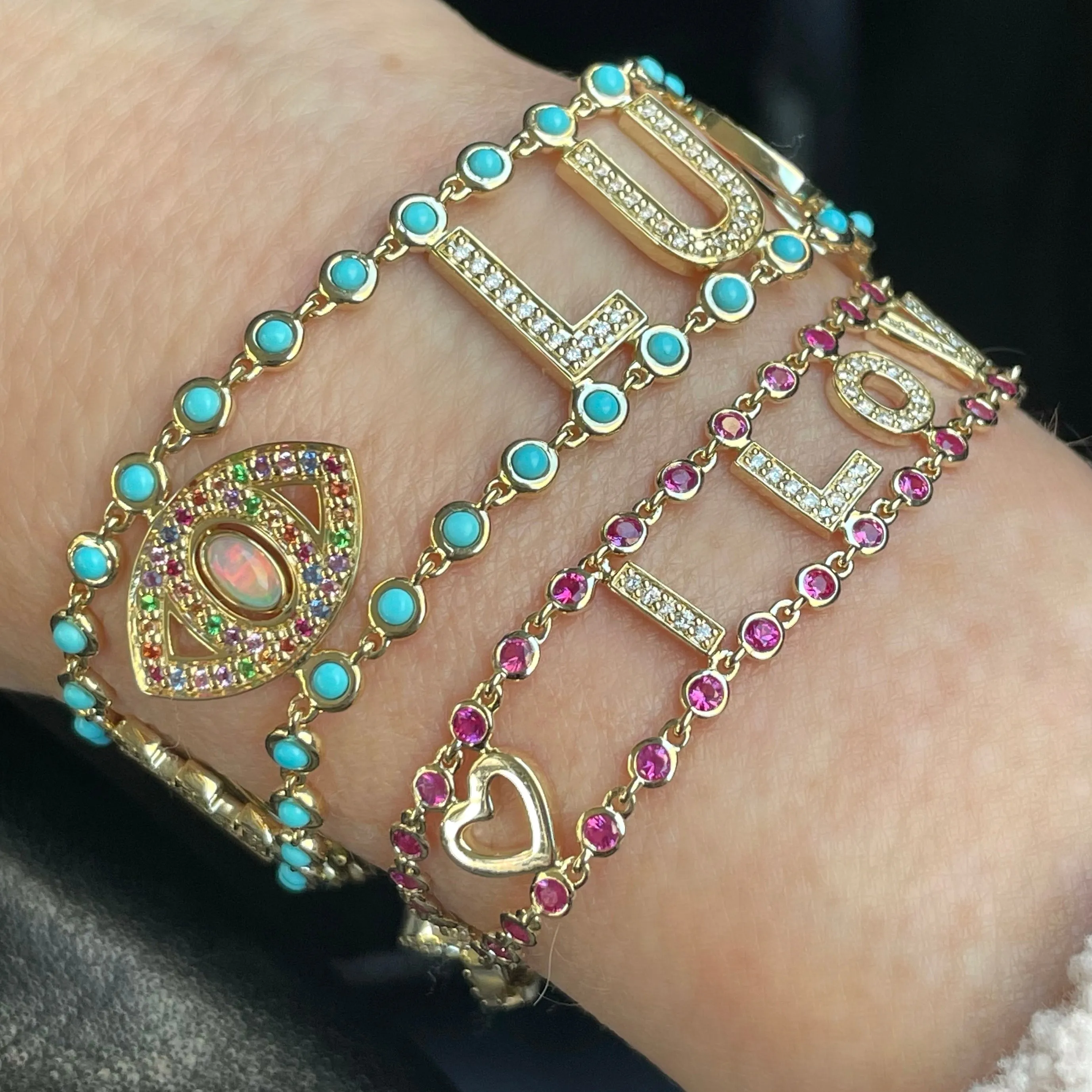 Precious Stone Mantra Bracelet