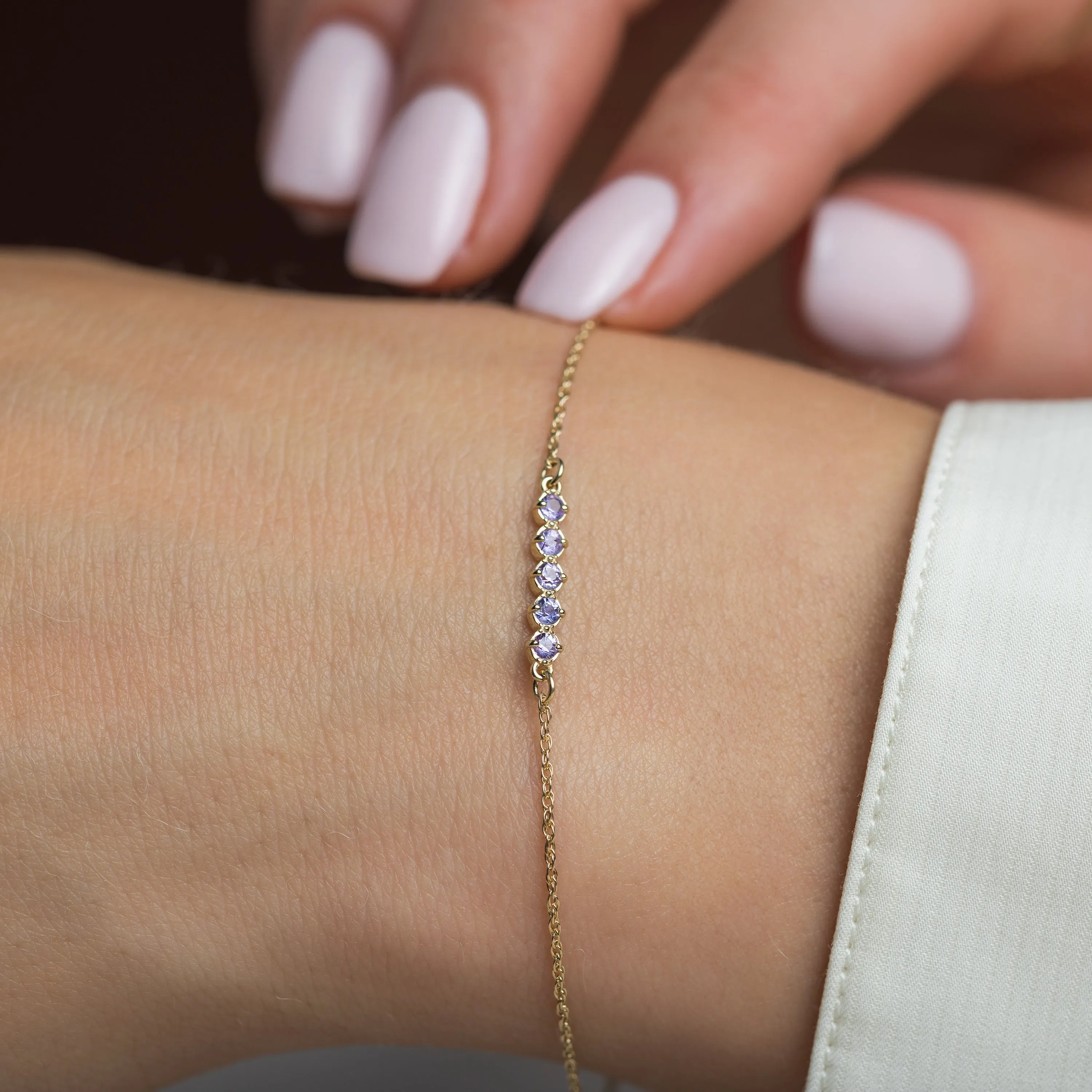 Prelude Bracelet, Purple Sapphire