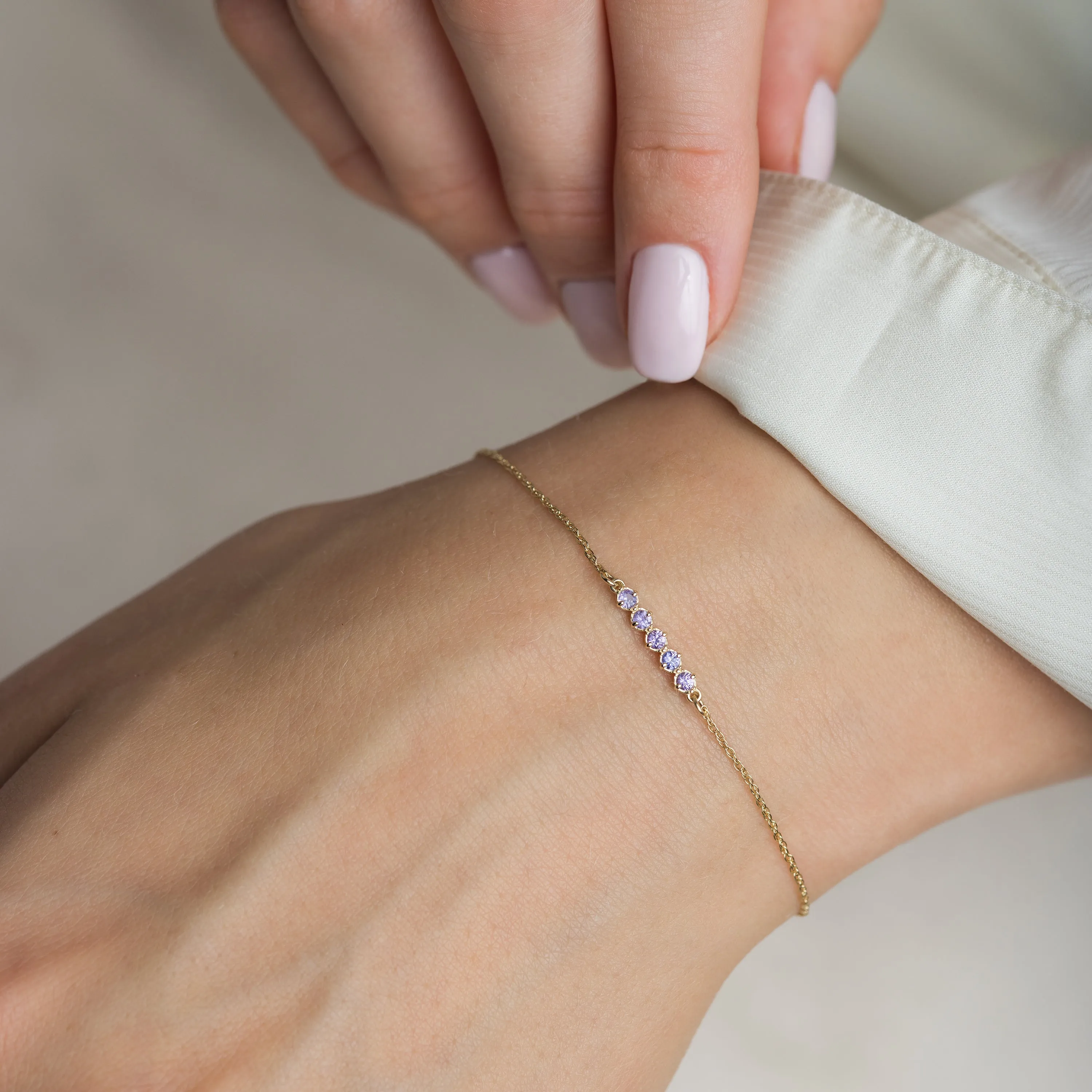 Prelude Bracelet, Purple Sapphire