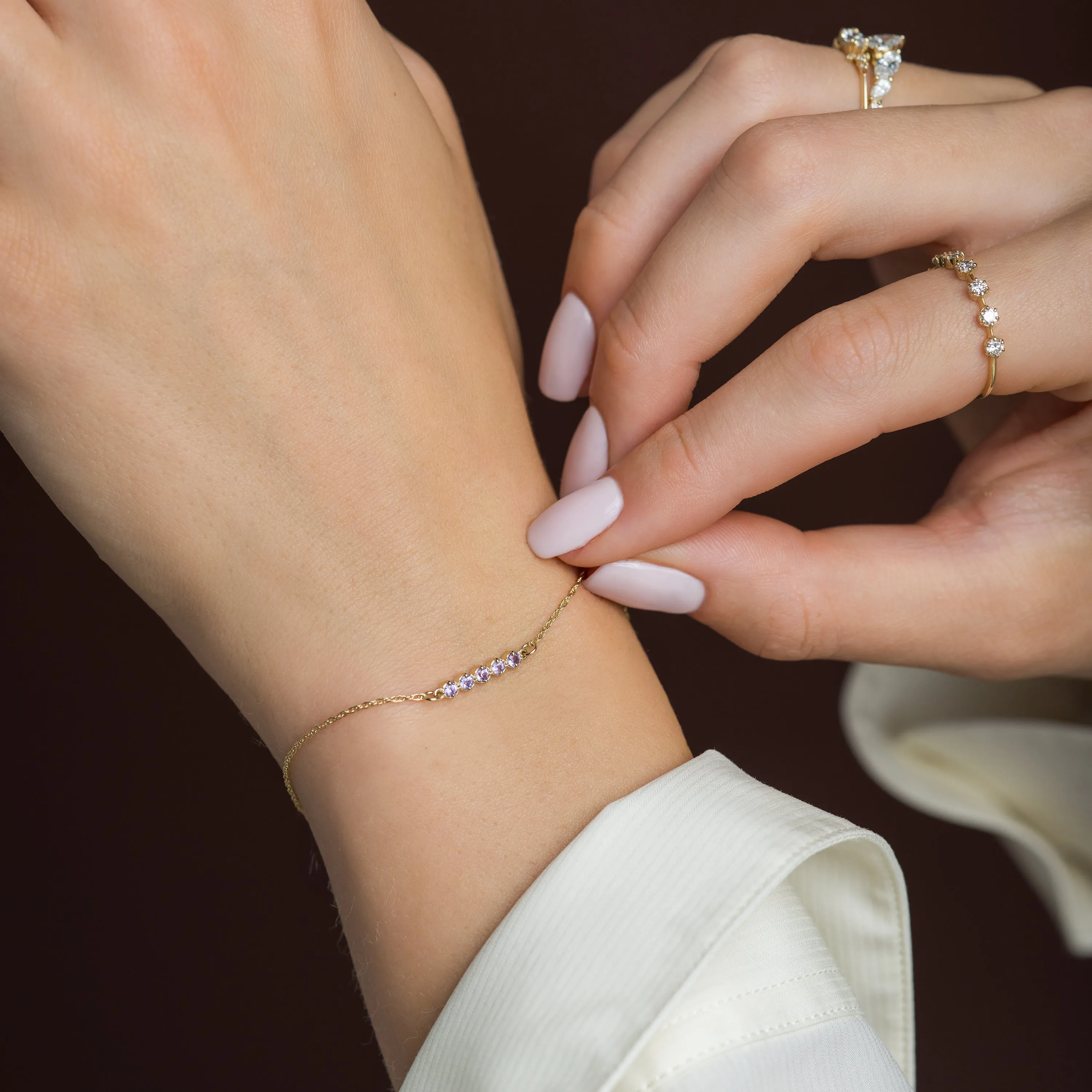 Prelude Bracelet, Purple Sapphire