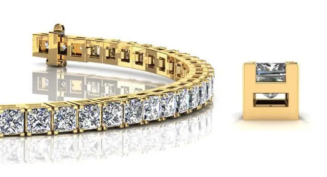 Princess Cut Dreams Lab-Grown Diamond Bracelet with 13.23 ct.(finished) 3.5mm