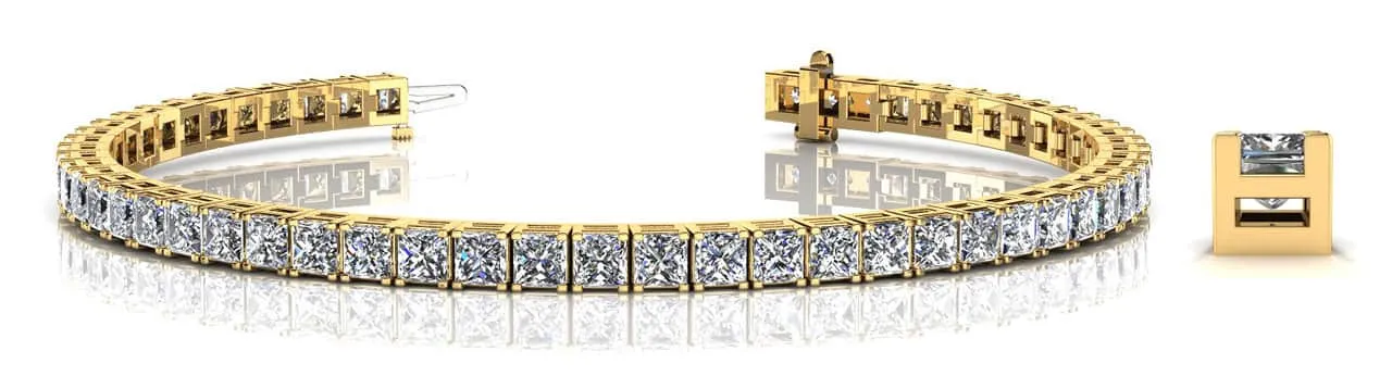 Princess Cut Dreams Lab-Grown Diamond Bracelet with 13.23 ct.(finished) 3.5mm
