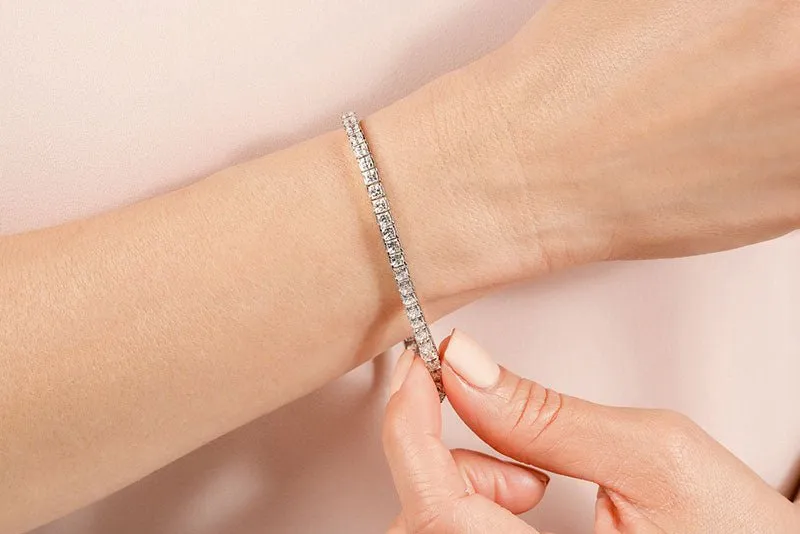 Princess Cut Dreams Lab-Grown Diamond Bracelet with 13.23 ct.(finished) 3.5mm