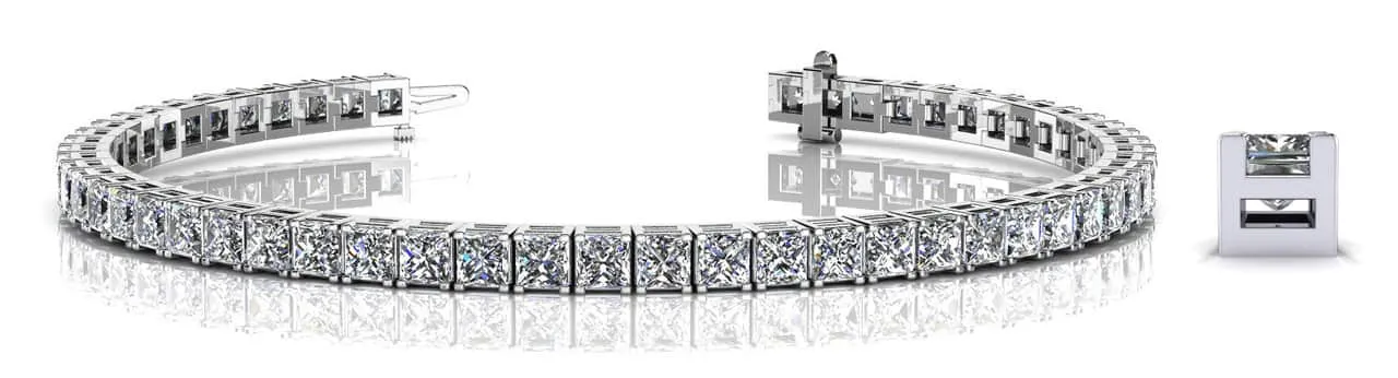 Princess Cut Dreams Lab-Grown Diamond Bracelet with 13.23 ct.(finished) 3.5mm