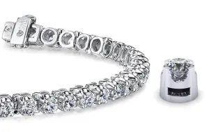 Prong Set Diamond Strand Lab-Grown Diamond Tennis Bracelet with 9.90 ct.(finished) 4.5mm