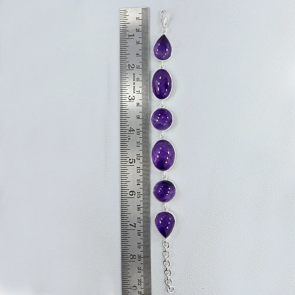 Purple Amethyst February Birthstone Bracelet Jewelry