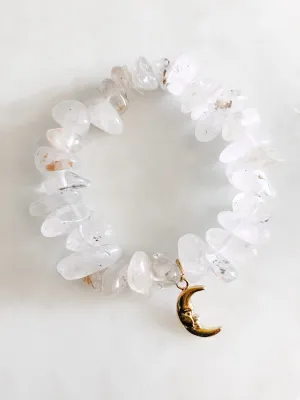 Quartz Crystal Moon Bracelet