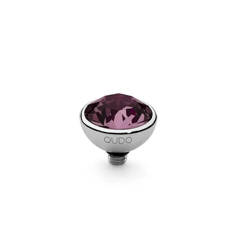 Qudo Bottone 10mm Silver Topper - Amethyst