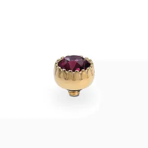 Qudo London 8mm Gold Topper - Amethyst