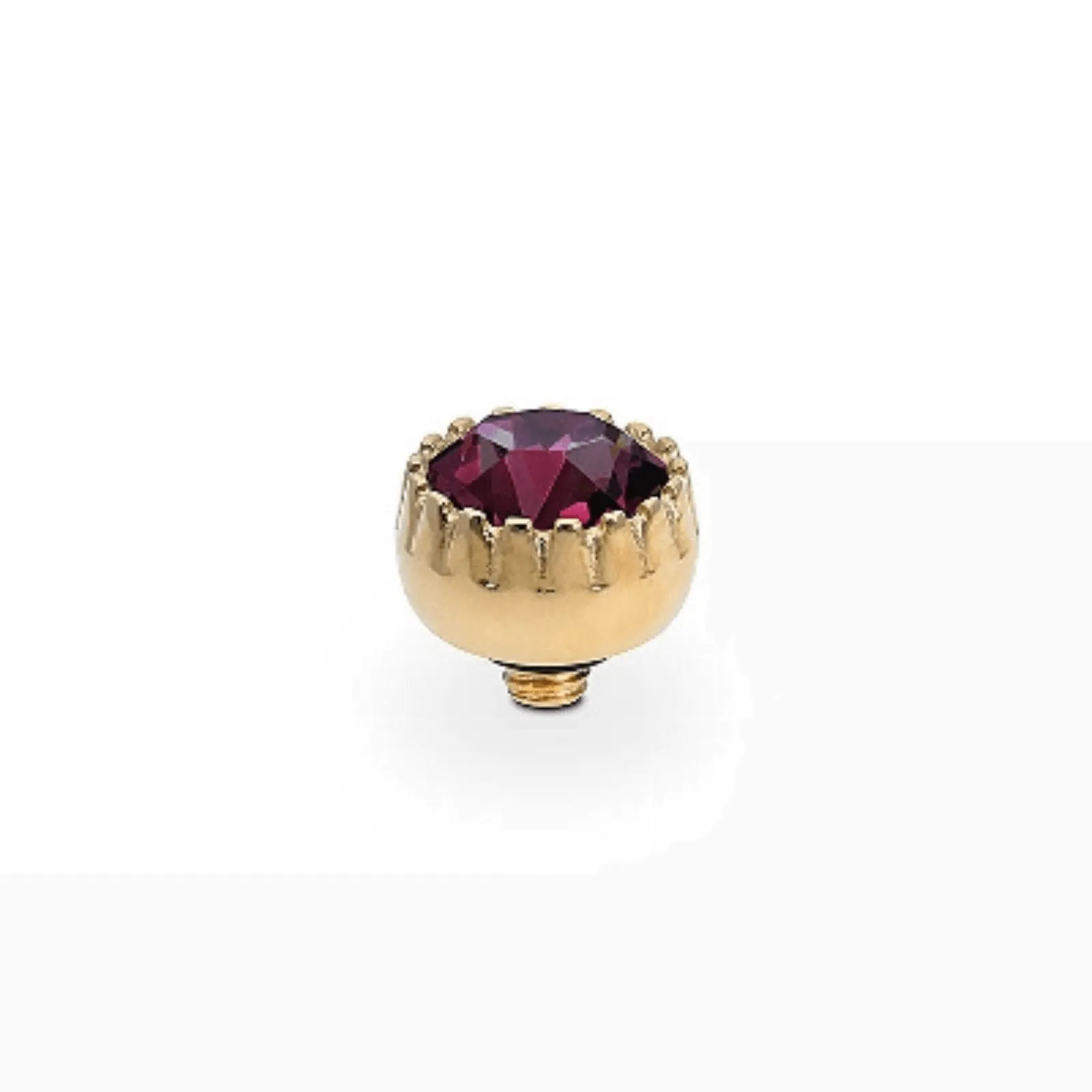 Qudo London 8mm Gold Topper - Amethyst