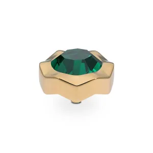 Qudo Nemoli 13mm Gold Topper - Emerald
