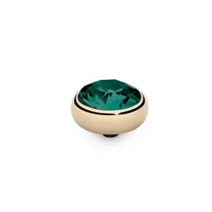 Qudo Sesto 10mm Gold Topper -  Emerald