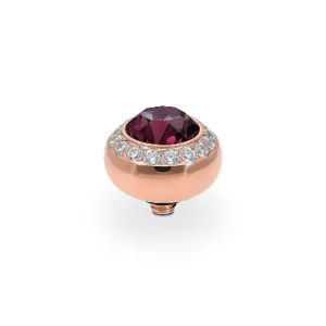 Qudo Tondo Deluxe 10mm Rose Gold Topper - Amethyst