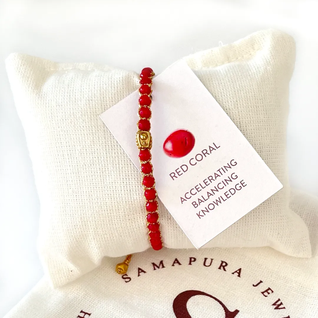 Red Coral Bracelets | Gold