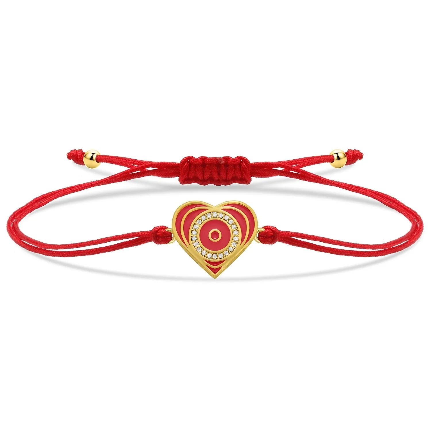 Red Heart Charm Red String Protection Bracelet