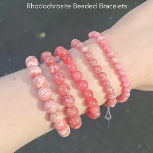 Rhodochrosite Stretch Bead Bracelet