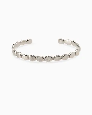 Ripple Cuff | Solid White Gold