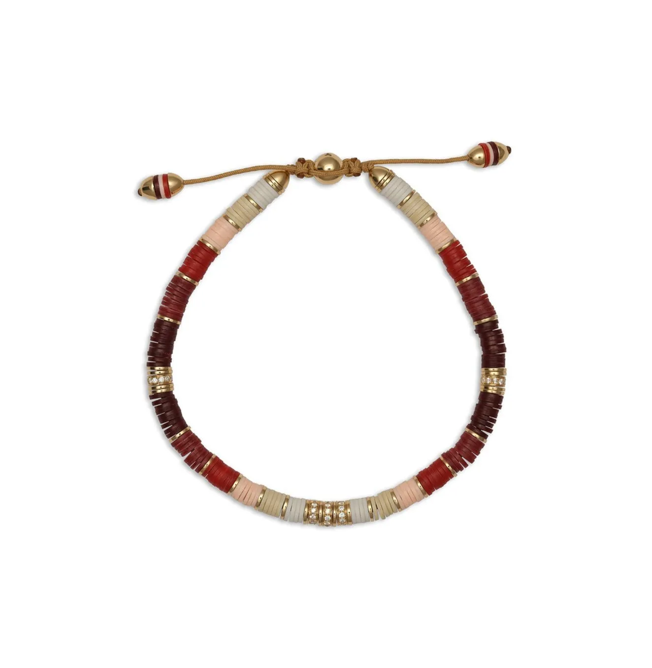 Rizon Bracelet I Wine Pattern I Pave Detail I Yellow Gold