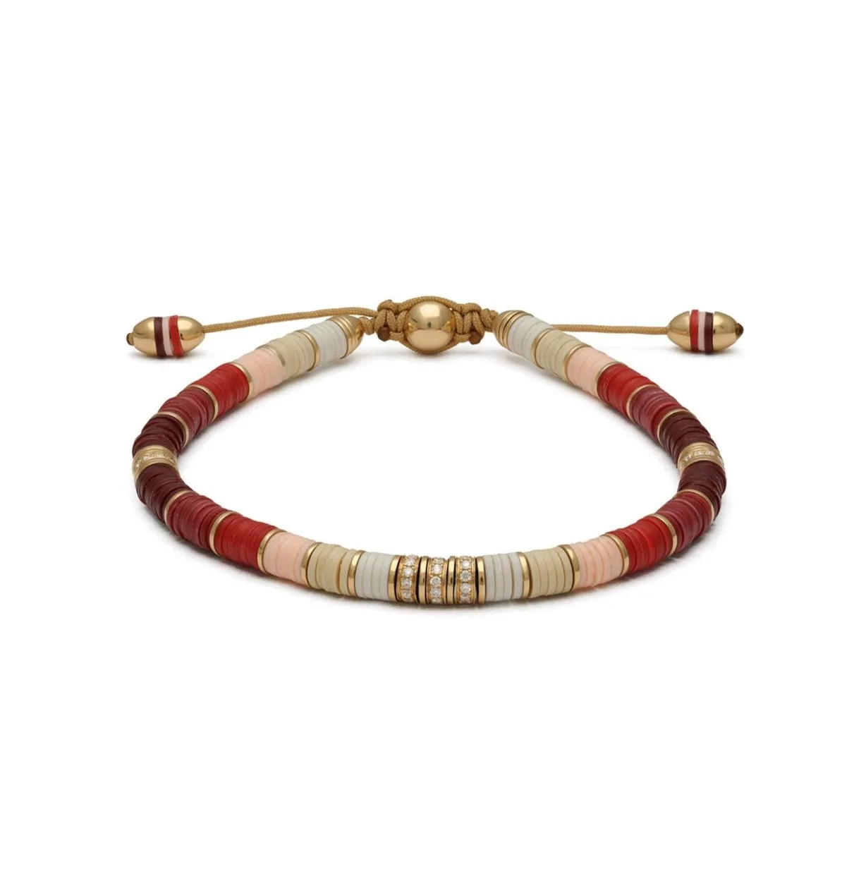 Rizon Bracelet I Wine Pattern I Pave Detail I Yellow Gold