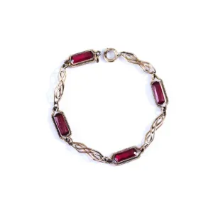 Rose Gold and Pink Crystal Bracelet