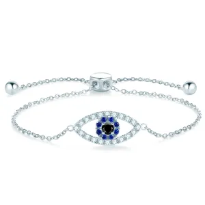 Round Cut 3mm Black Moissanite Adjustable Bracelet