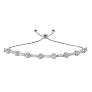 ‘ROUND LINKS’ BOLO DIAMOND BRACELET 14K GOLD (0.25 CTW)