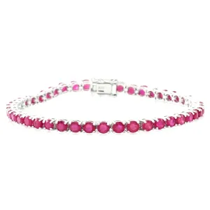 Ruby 925 Sterling Silver Tennis Bracelet Jewelry